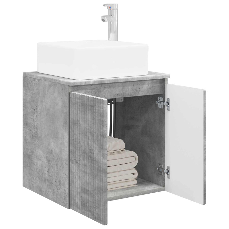 Wandgemonteerde wastafelmeubel Betongrijs 49,5 x 41 x 63 cm