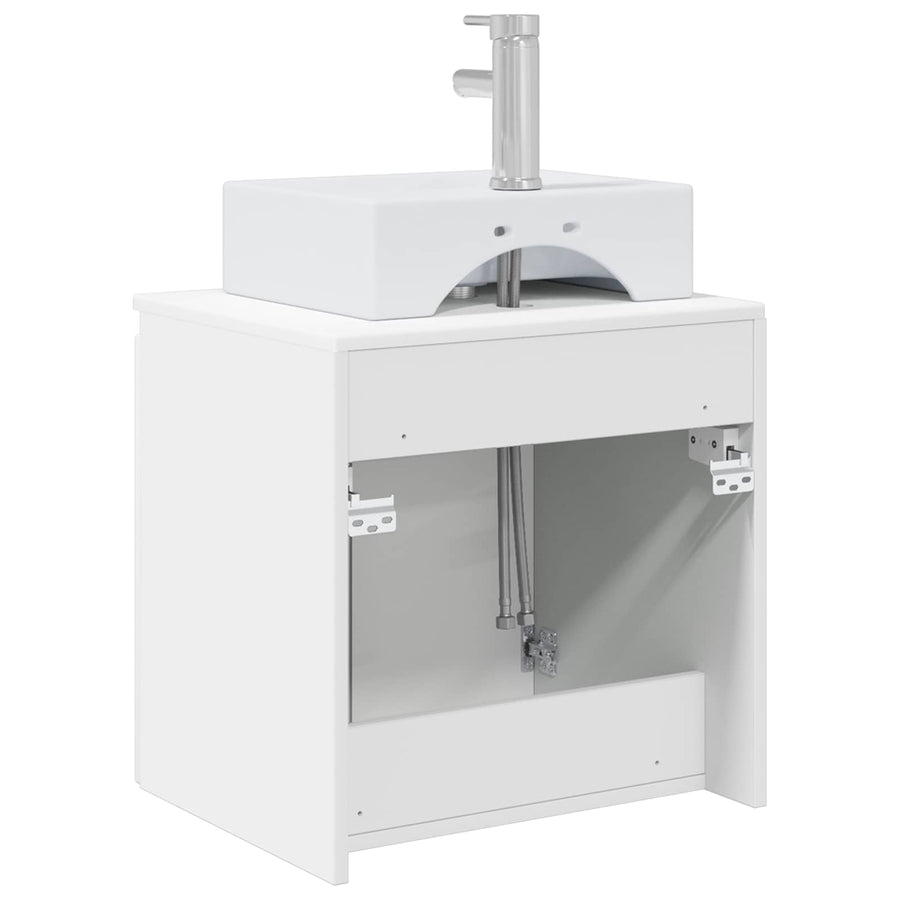 Wandgemonteerde wastafelmeubel Wit 49,5 x 41 x 62,5 cm