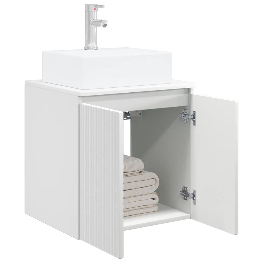 Wandgemonteerde wastafelmeubel Wit 49,5 x 41 x 62,5 cm