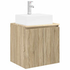 Wastafelmeubel wandmontage 49,5x41x62,5 cm bewerkt hout
