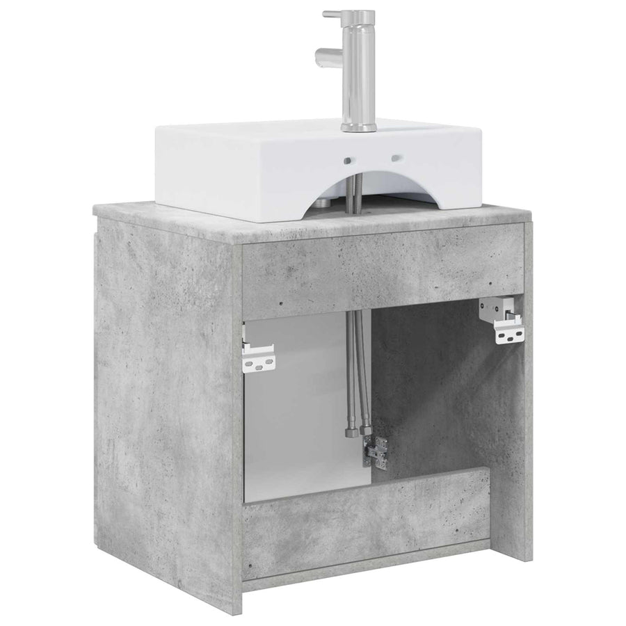 Wandgemonteerde wastafelmeubel Betongrijs 49,5 x 41 x 62,5 cm