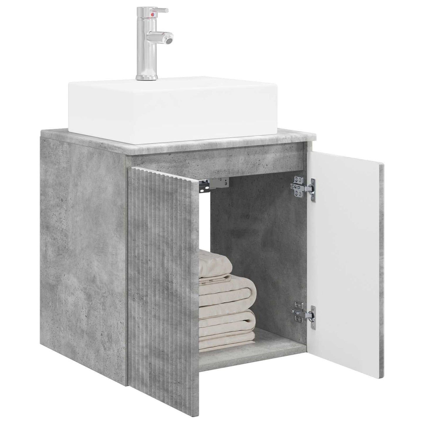 Wandgemonteerde wastafelmeubel Betongrijs 49,5 x 41 x 62,5 cm