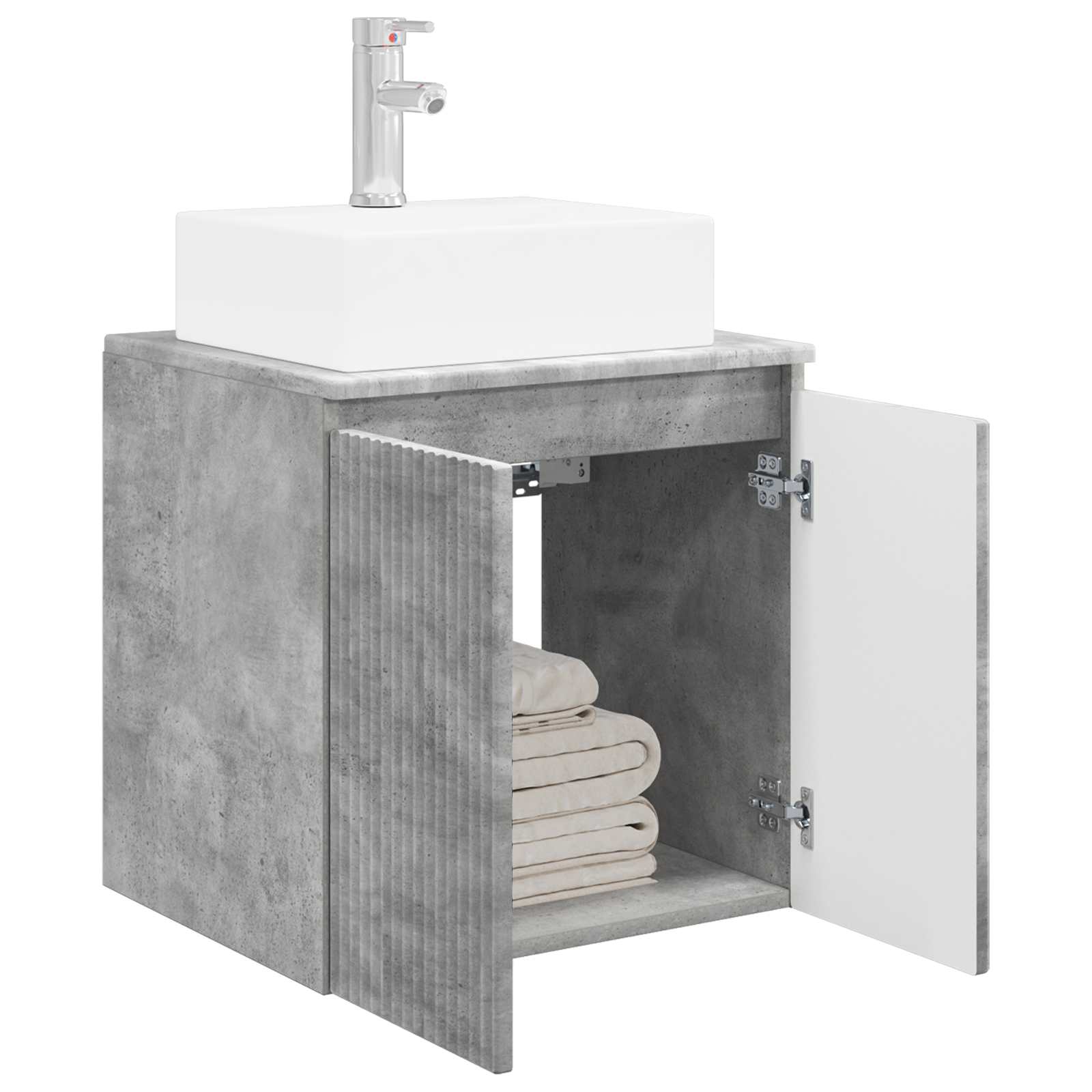 Wandgemonteerde wastafelmeubel Betongrijs 49,5 x 41 x 62,5 cm