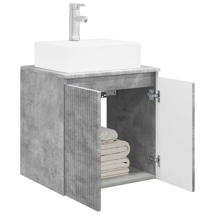 Wandgemonteerde wastafelmeubel Betongrijs 49,5 x 41 x 62,5 cm
