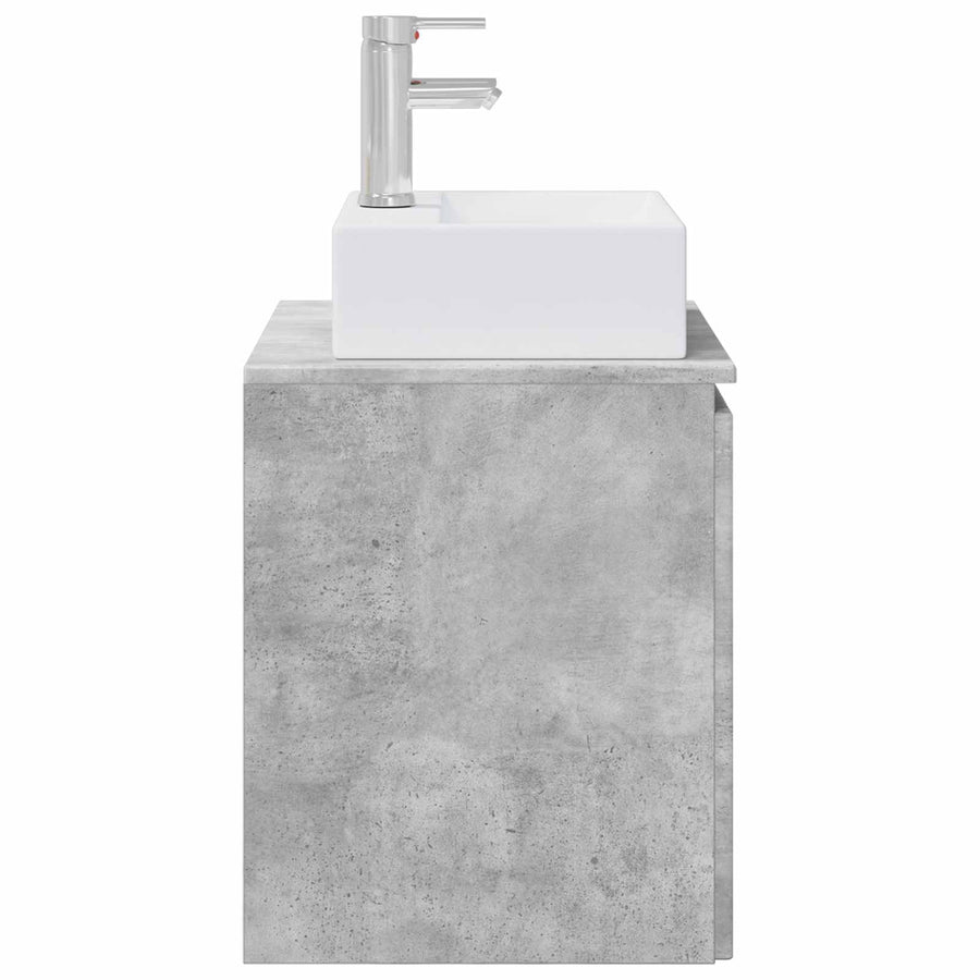Wandgemonteerde wastafelmeubel Betongrijs 49,5 x 41 x 62,5 cm