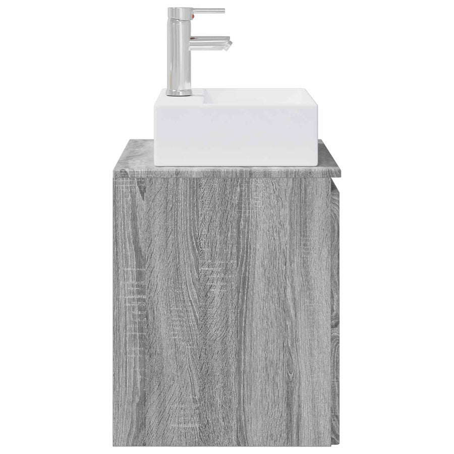 Wandgemonteerde wastafelmeubel Grijs Sonoma 49,5 x 41 x 62,5 cm