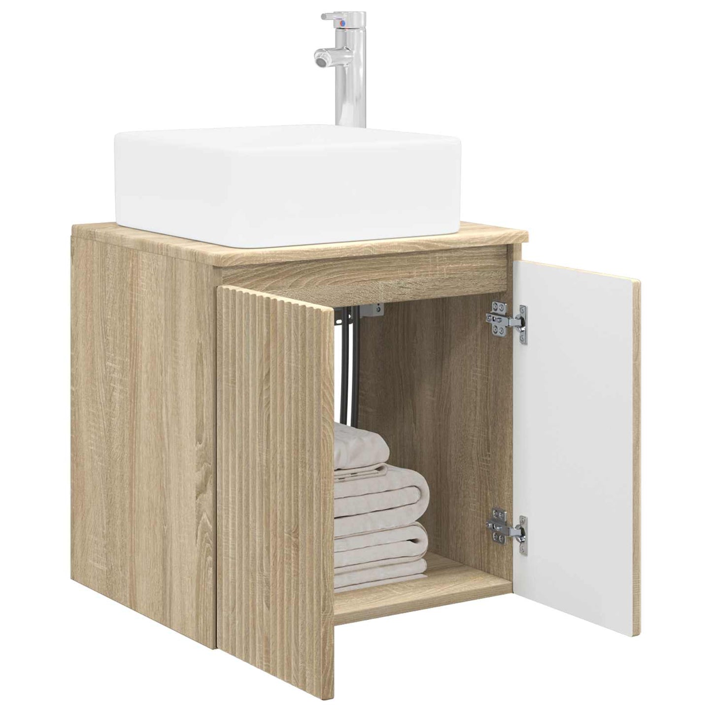 Wandgemonteerde wastafelmeubel Sonoma Eiken 53 x 35 x 63 cm