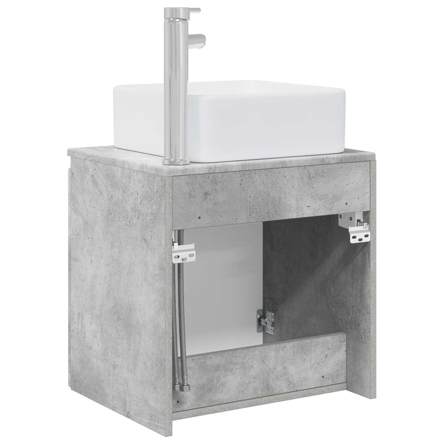 Wandgemonteerde wastafelmeubel Betongrijs 53 x 35 x 63 cm