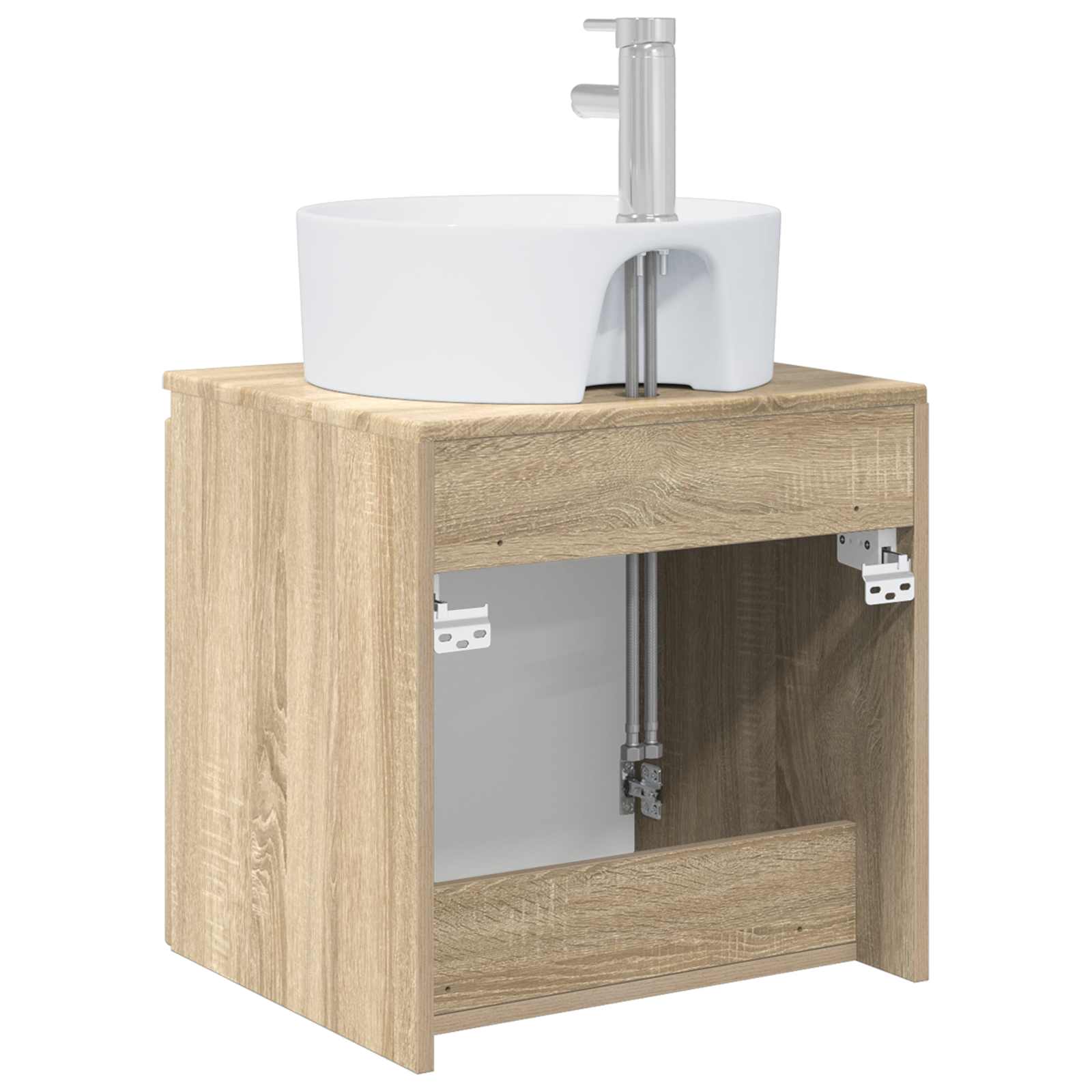 Wandgemonteerde wastafelmeubel Sonoma Eiken 49,5 x 44,5 x 65 cm