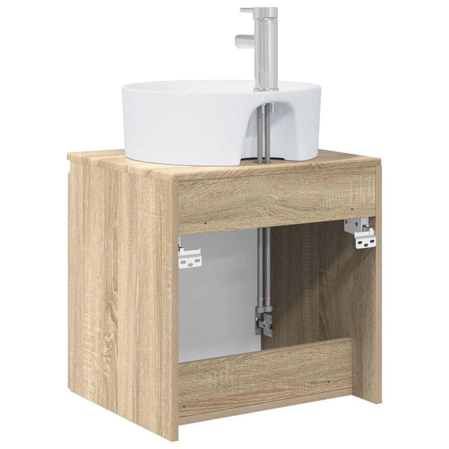 Wandgemonteerde wastafelmeubel Sonoma Eiken 49,5 x 44,5 x 65 cm