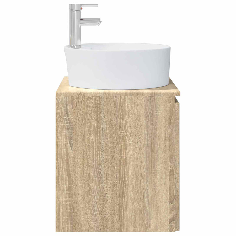 Wandgemonteerde wastafelmeubel Sonoma Eiken 49,5 x 44,5 x 65 cm