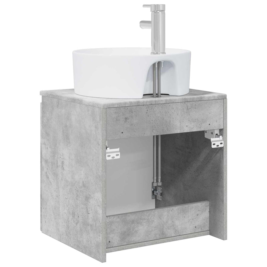Wandgemonteerde wastafelmeubel Betongrijs 49,5 x 44,5 x 65 cm