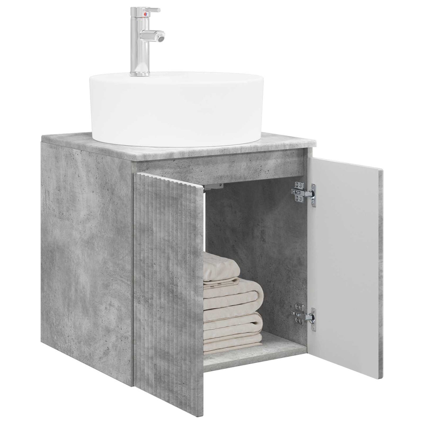 Wandgemonteerde wastafelmeubel Betongrijs 49,5 x 44,5 x 65 cm