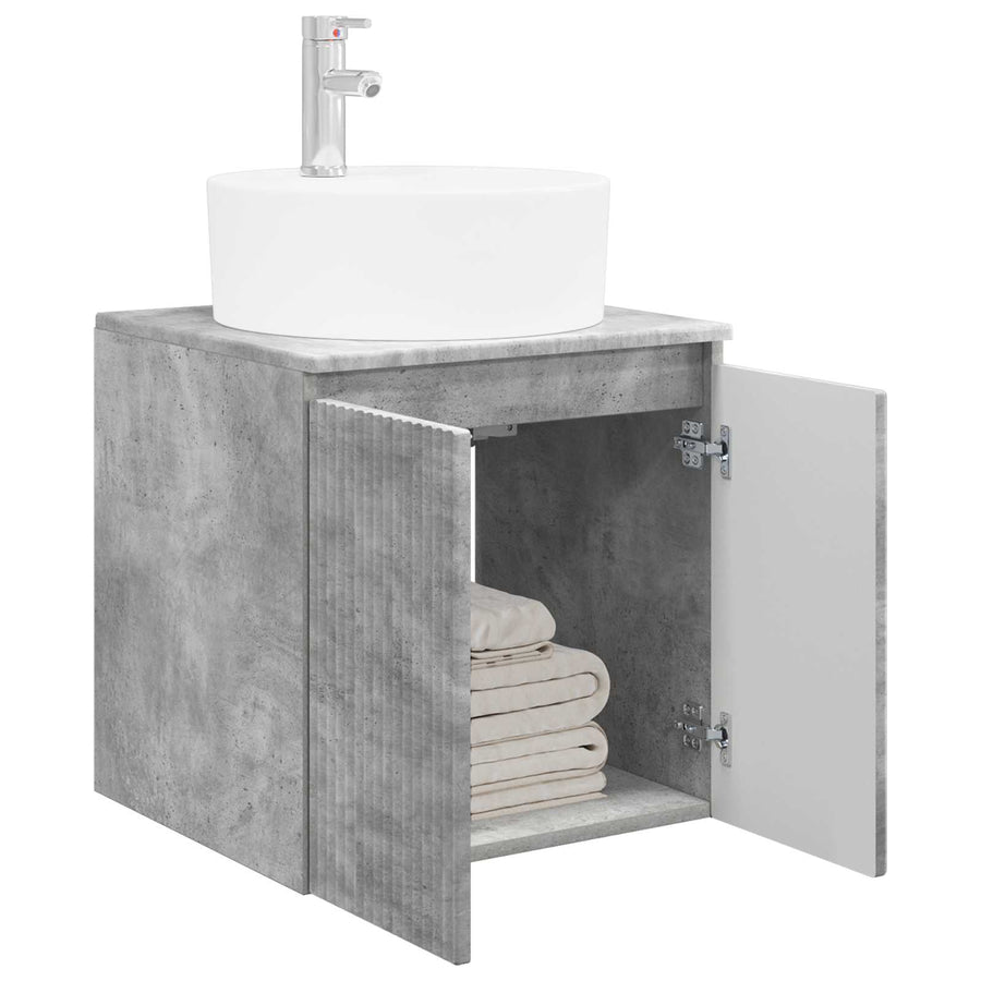Wandgemonteerde wastafelmeubel Betongrijs 49,5 x 44,5 x 65 cm