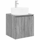 Wastafelmeubel muurmontage grijs 49,5x44,5x65 cm bewerkt hout