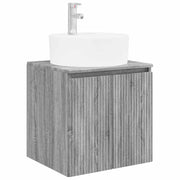 Wastafelmeubel muurmontage grijs 49,5x44,5x65 cm bewerkt hout