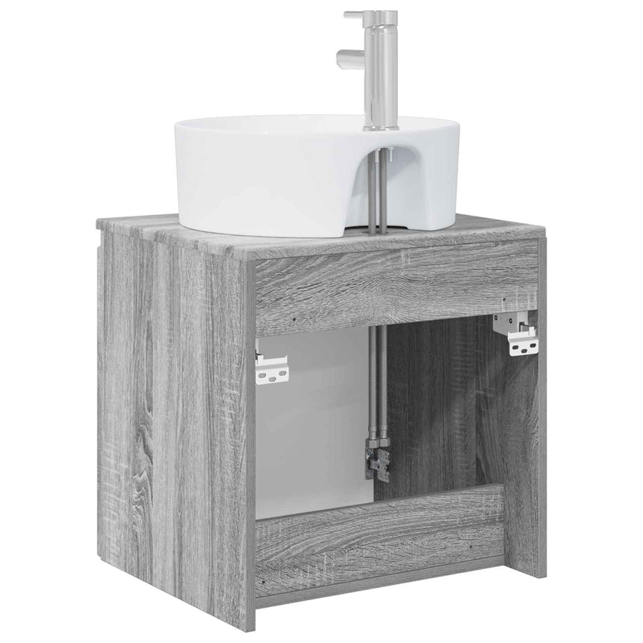 Wandgemonteerde wastafelmeubel Grijs Sonoma 49,5 x 44,5 x 65 cm