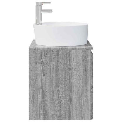 Wandgemonteerde wastafelmeubel Grijs Sonoma 49,5 x 44,5 x 65 cm