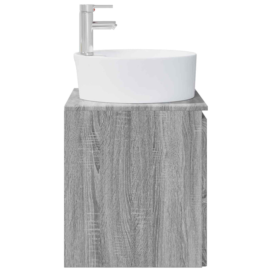 Wandgemonteerde wastafelmeubel Grijs Sonoma 49,5 x 44,5 x 65 cm
