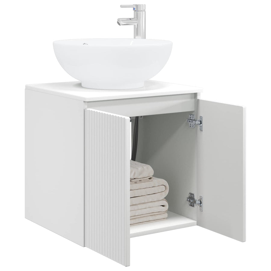 Wandgemonteerde wastafelmeubel Wit 49,5 x 44,5 x 65 cm
