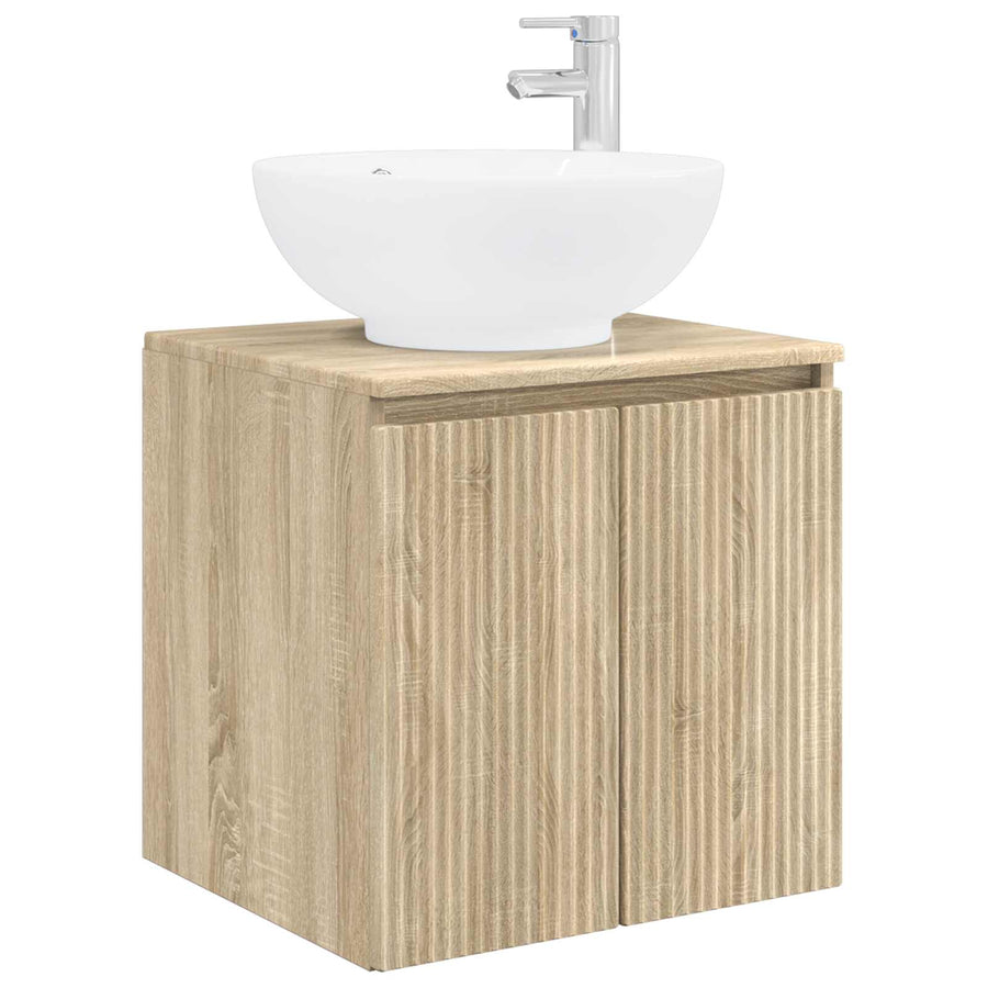 Wandgemonteerde wastafelmeubel Sonoma Eiken 49,5 x 44,5 x 65 cm