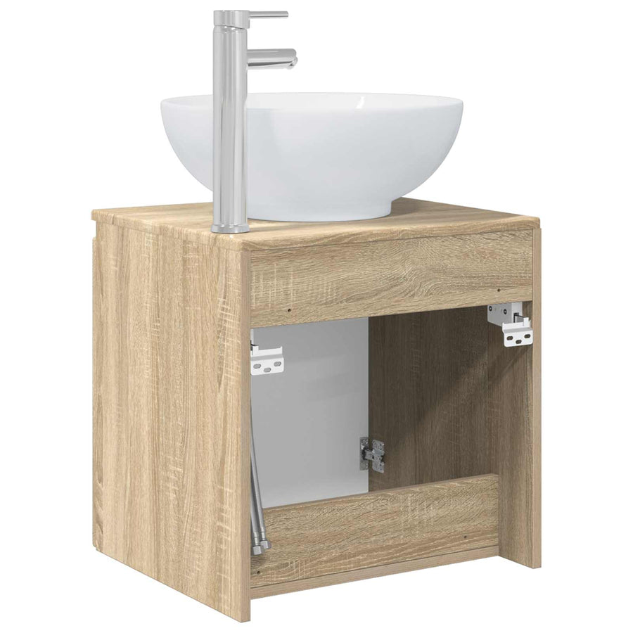 Wandgemonteerde wastafelmeubel Sonoma Eiken 49,5 x 44,5 x 65 cm