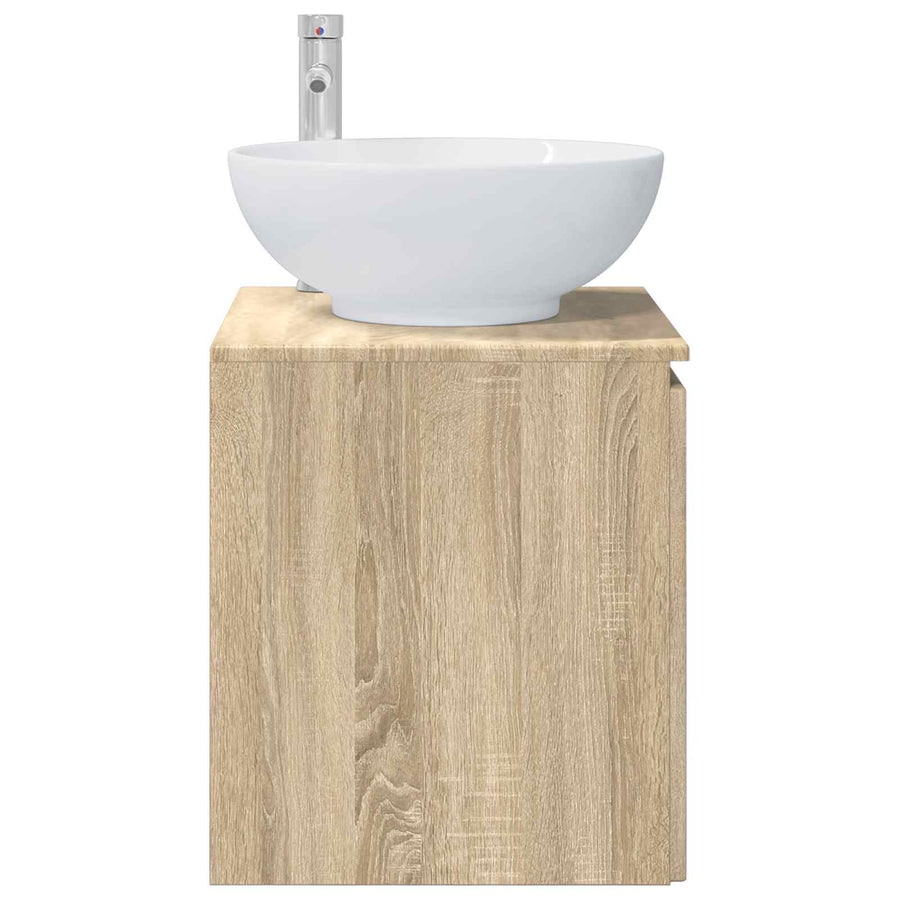Wandgemonteerde wastafelmeubel Sonoma Eiken 49,5 x 44,5 x 65 cm