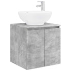 Wastafelmeubel wandmontage 49,5x44,5x65 cm betongrijs bewerkt hout