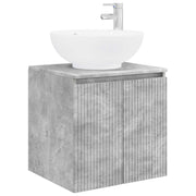 Wastafelmeubel wandmontage 49,5x44,5x65 cm betongrijs bewerkt hout