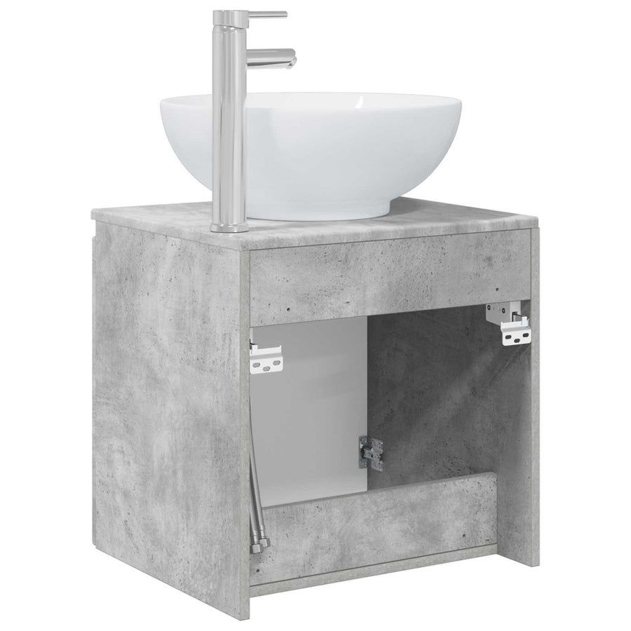 Wandgemonteerde wastafelmeubel Betongrijs 49,5 x 44,5 x 65 cm