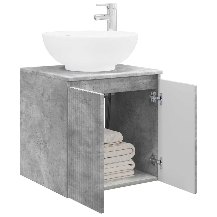 Wandgemonteerde wastafelmeubel Betongrijs 49,5 x 44,5 x 65 cm