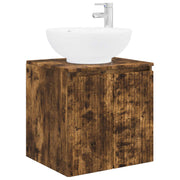 Wastafelmeubel wandmontage 49.5x44.5x65 cm bewerkt hout
