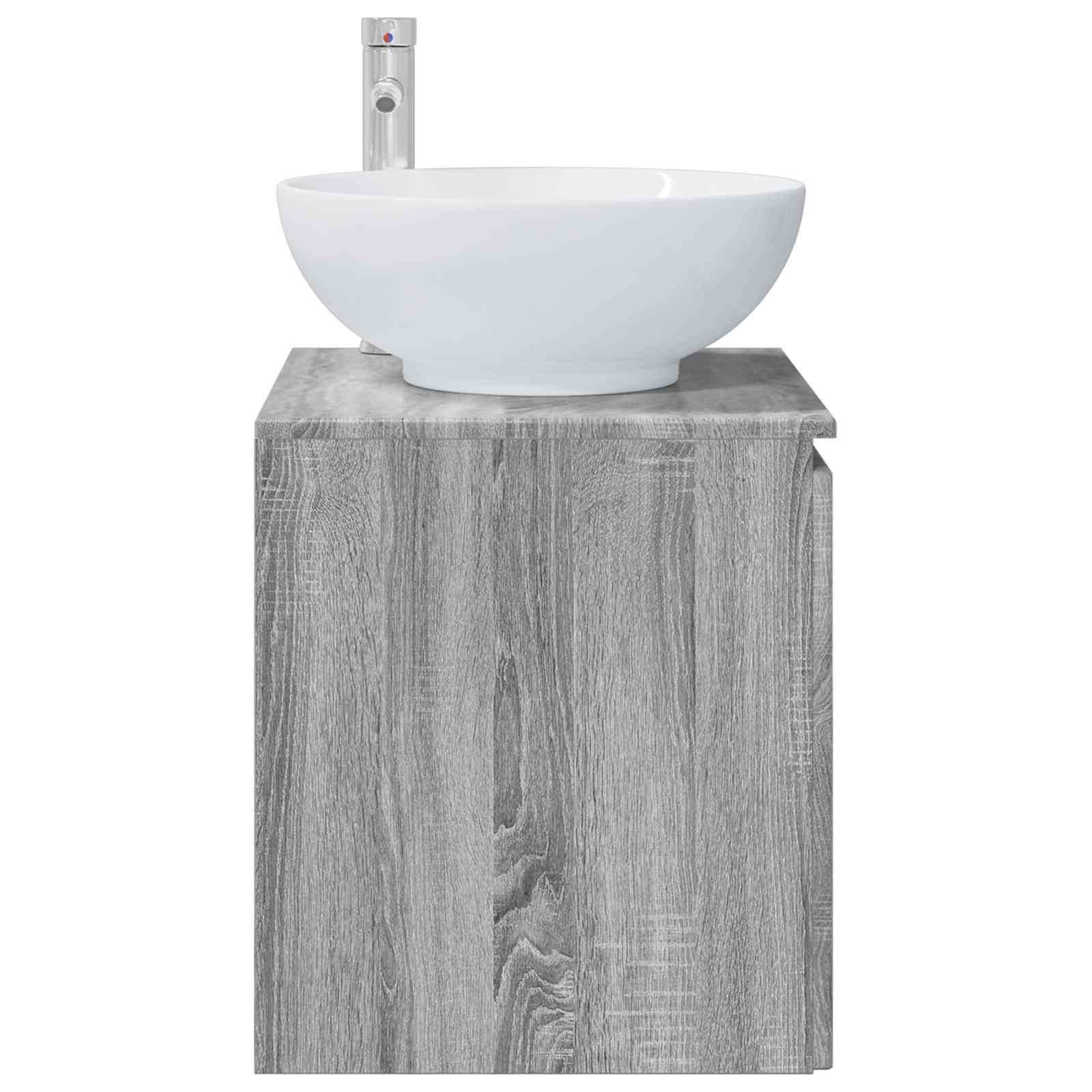Wandgemonteerde wastafelmeubel Grijs Sonoma 49,5 x 44,5 x 65 cm