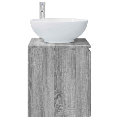 Wandgemonteerde wastafelmeubel Grijs Sonoma 49,5 x 44,5 x 65 cm