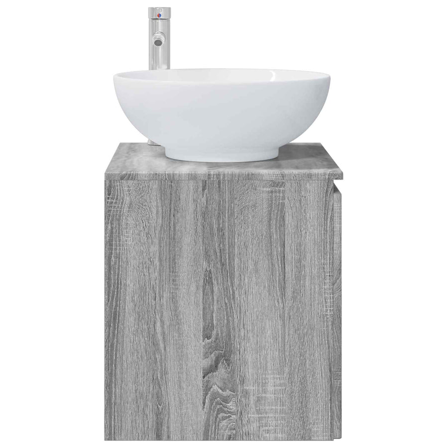 Wandgemonteerde wastafelmeubel Grijs Sonoma 49,5 x 44,5 x 65 cm