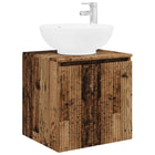 Wastafelmeubel wandmontage 49,5x44,5x65 cm bewerkt hout
