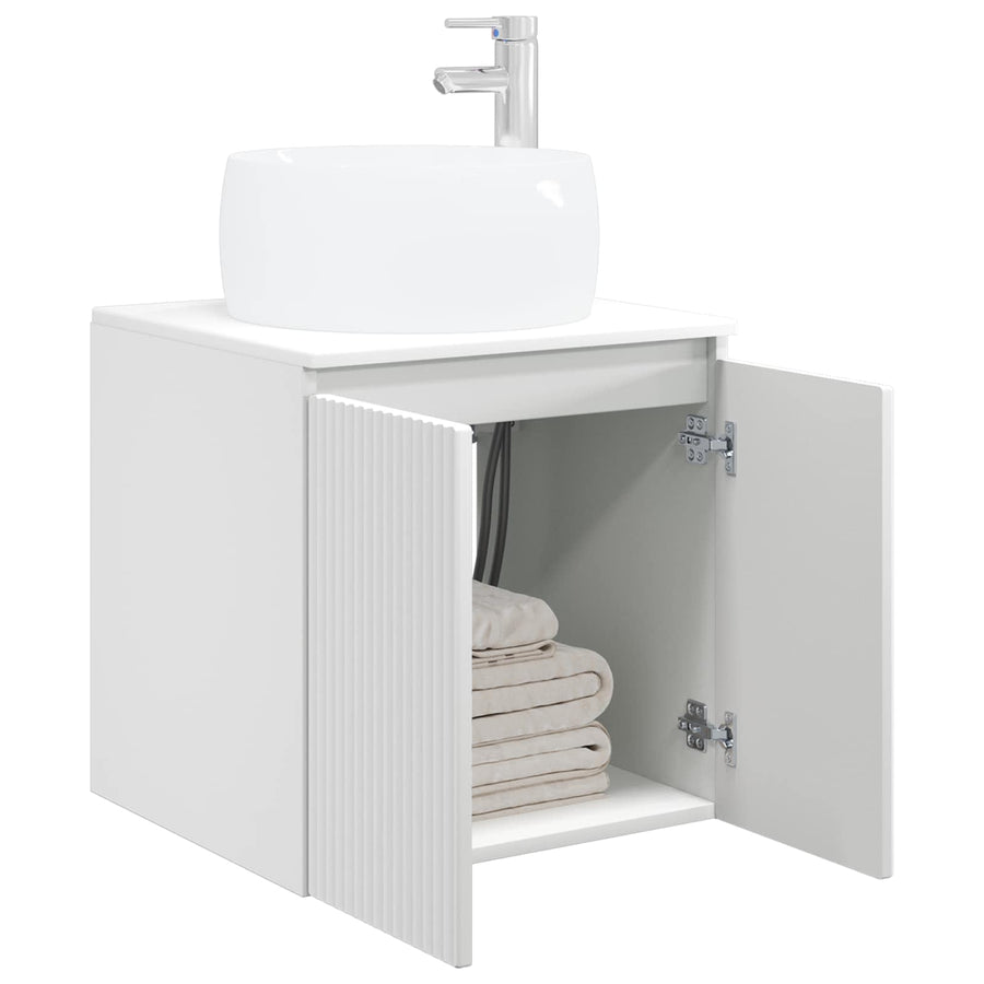 Wandgemonteerde wastafelmeubel Wit 49,5 x 44,5 x 66 cm