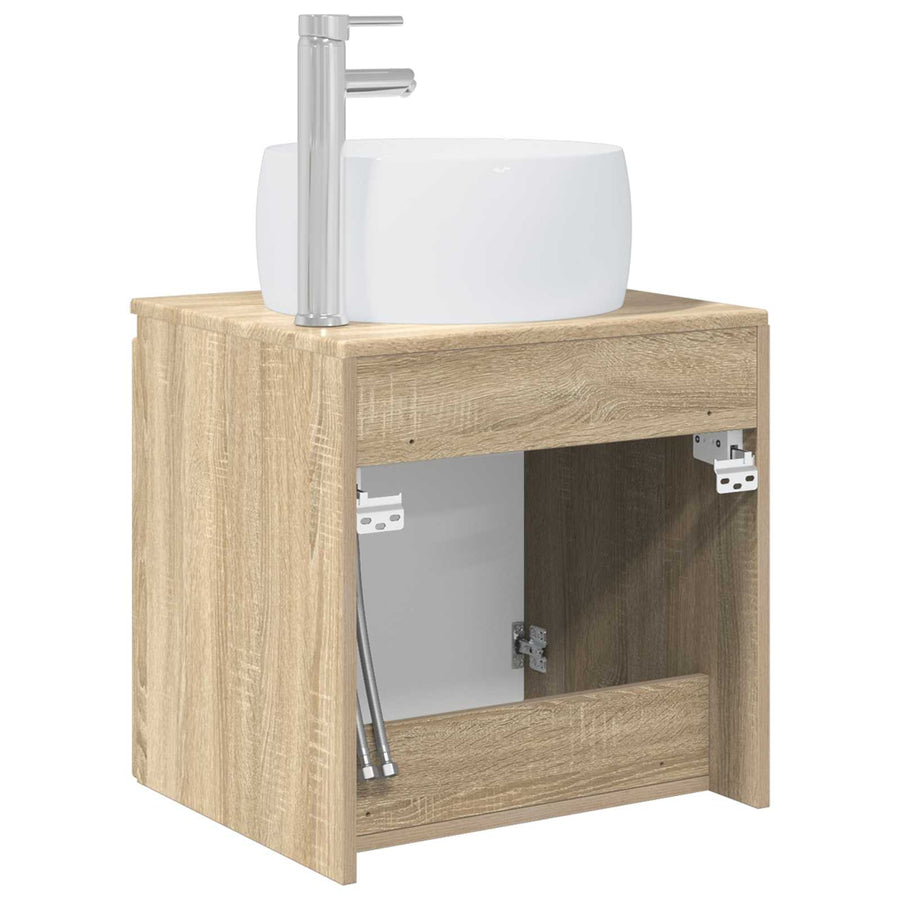 Wandgemonteerde wastafelmeubel Sonoma Eiken 49,5 x 44,5 x 66 cm