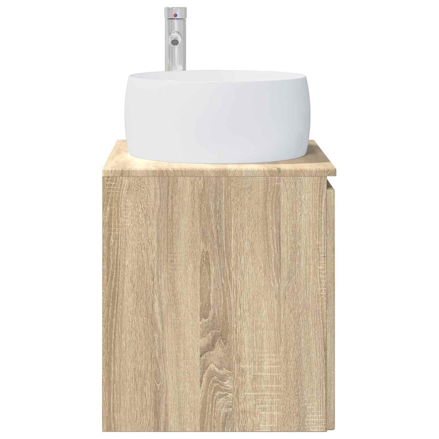 Wandgemonteerde wastafelmeubel Sonoma Eiken 49,5 x 44,5 x 66 cm