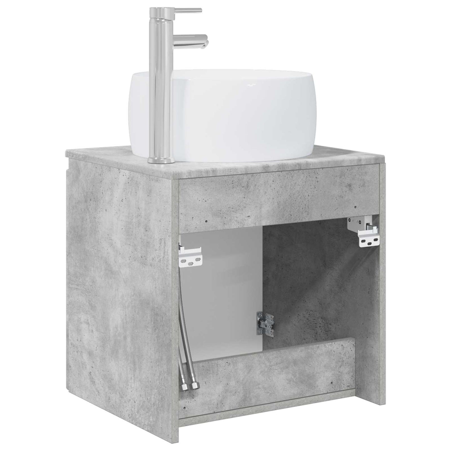 Wandgemonteerde wastafelmeubel Betongrijs 49,5 x 44,5 x 66 cm