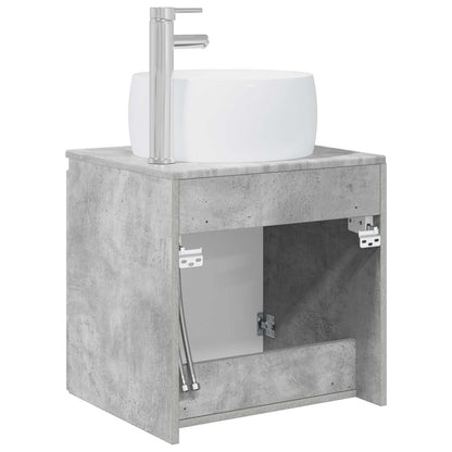 Wandgemonteerde wastafelmeubel Betongrijs 49,5 x 44,5 x 66 cm