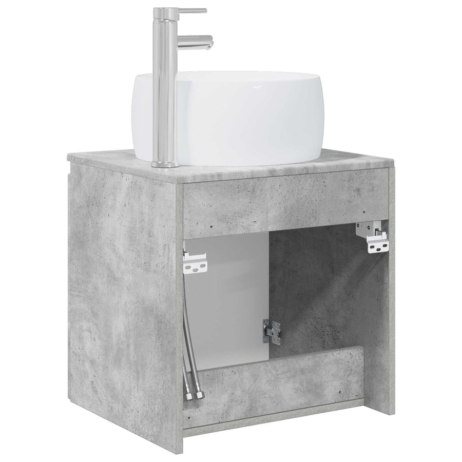 Wandgemonteerde wastafelmeubel Betongrijs 49,5 x 44,5 x 66 cm