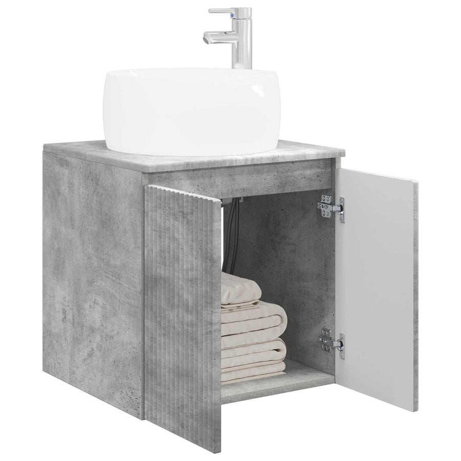Wandgemonteerde wastafelmeubel Betongrijs 49,5 x 44,5 x 66 cm