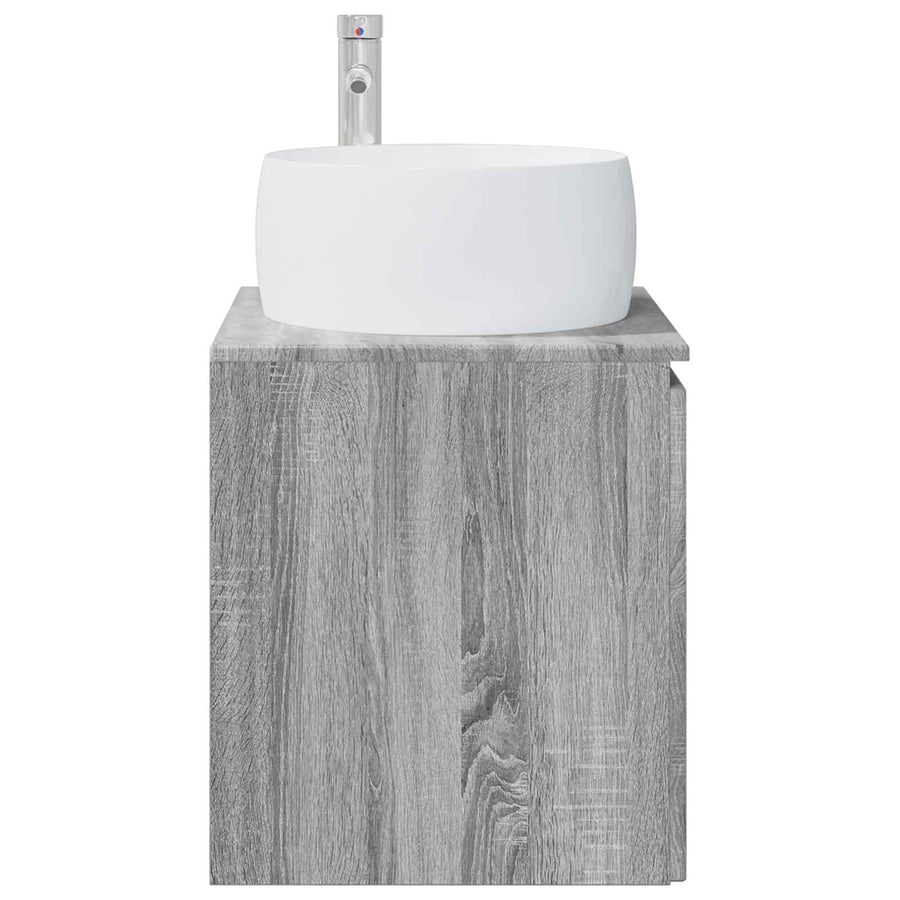 Wandgemonteerde wastafelmeubel Grijs Sonoma 49,5 x 44,5 x 66 cm