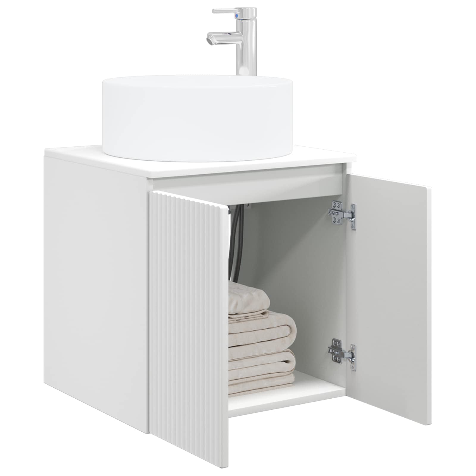 Wandgemonteerde wastafelmeubel Wit 49,5 x 44,5 x 65,5 cm