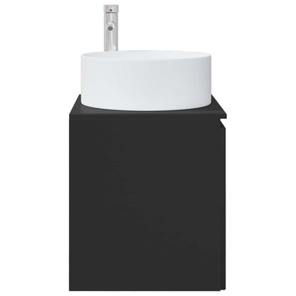 Wandgemonteerde wastafelmeubel Zwart 49,5 x 44,5 x 65,5 cm