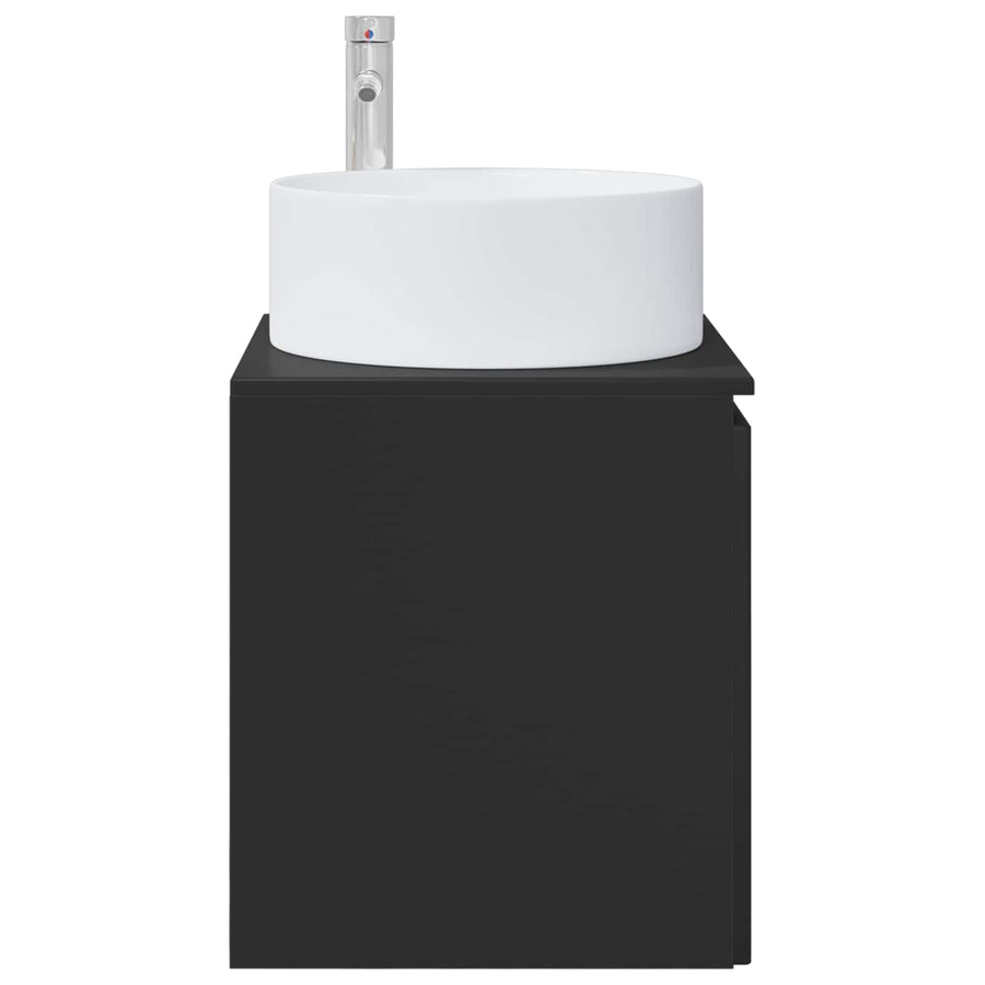 Wandgemonteerde wastafelmeubel Zwart 49,5 x 44,5 x 65,5 cm