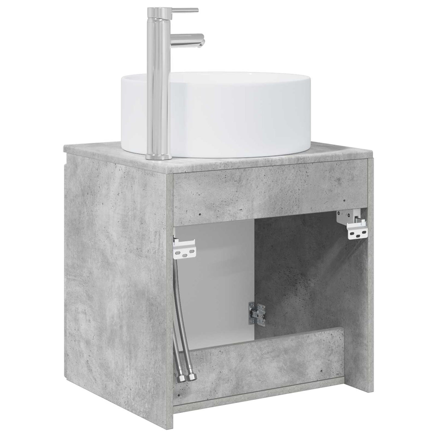 Wandgemonteerde wastafelmeubel Betongrijs 49,5 x 44,5 x 65,5 cm
