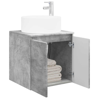 Wandgemonteerde wastafelmeubel Betongrijs 49,5 x 44,5 x 65,5 cm