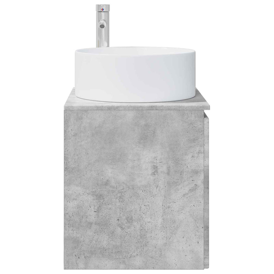 Wandgemonteerde wastafelmeubel Betongrijs 49,5 x 44,5 x 65,5 cm
